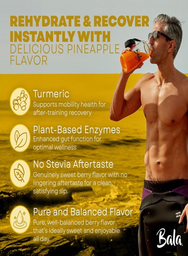 بالا مشروب بالا المرطب بالإنزيمات والخالي من السكر - الكركم، البروميلين، الباباين - لتقوية المناعة وتحسين الحركة - بنكهة الأناناس 0.25 أونصة (30 كيسًا) - Image 5